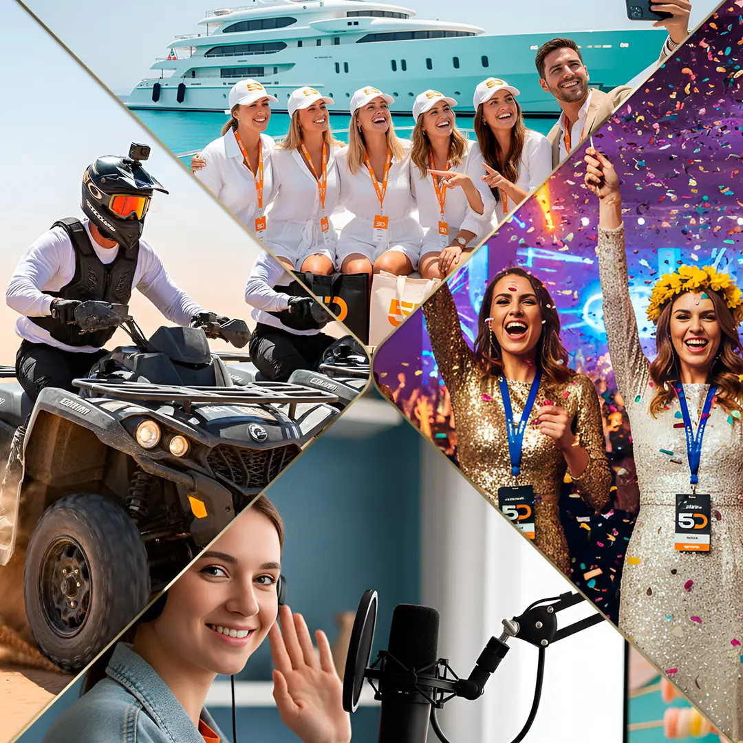 People smiling on a beach